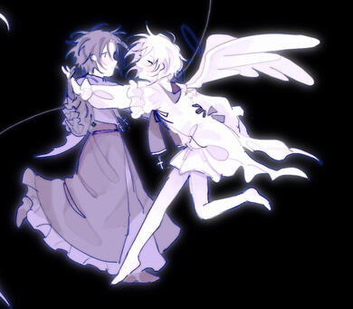 gay people (agape and goyou) doing the waltz